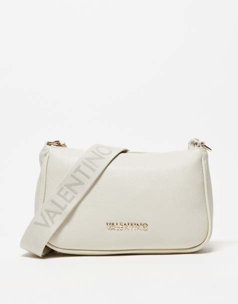 Valentino – Never – Schultertasche in Ecru mit abnehmbarem Gurtband - view 1