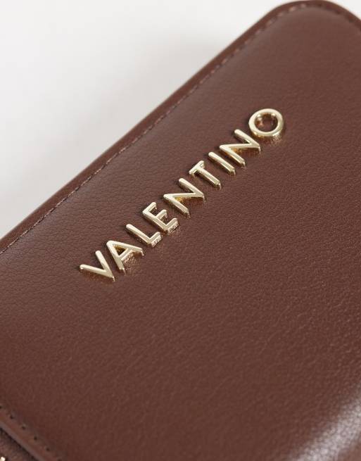 Valentino nivis re portemonnee met rits rondom in donkerbruin, 3 van 3