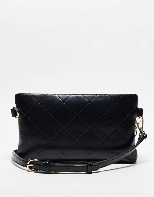 Valentino Nur Re Pochette piccola trapuntata nera con cinturino da polso ASOS