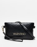 [Valentino Bags] Valentino Nur RE small quilted clutch bag with wristlet strap in black No Size BLACK