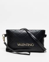 Valentino zeno croc crossbody bag with contrast logo in