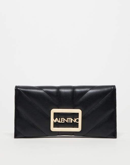 Valentino - Oaxaca - Pochette trapuntata nera con dettagli in metallo color oro