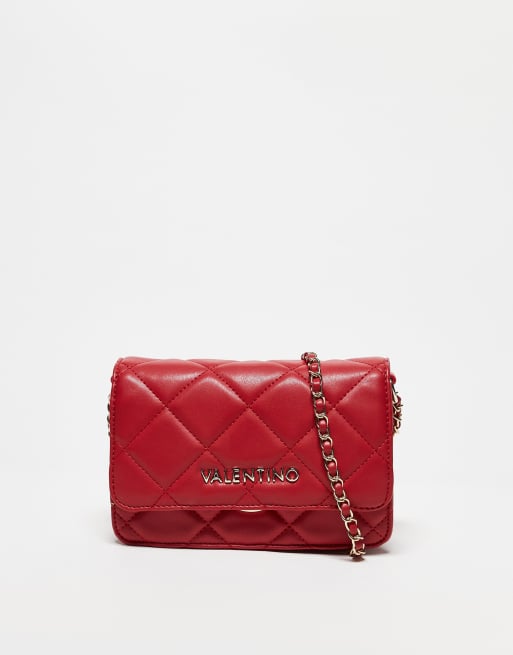 Valentino - Ocarina - Borsa a tracolla trapuntata rossa con catenina