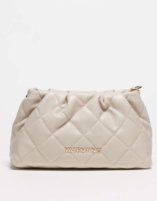 Valentino Ocarina Gesteppte Pochette Tasche in Ecru