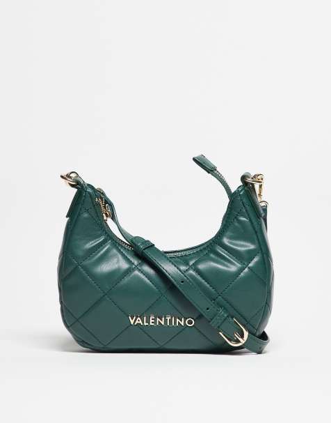 Valentino – Ocarina – Gesteppte Schultertasche in Dunkelgrün mit Crossbodyriemen - view 1