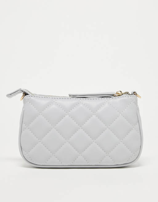 Valentino Ocarina quilted cross body bag with chain strap in grey 