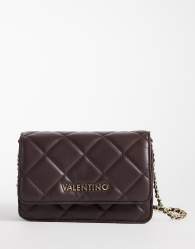 Valentino ocarina quilted crossbody bag in dark brown