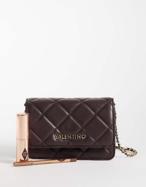Valentino ocarina quilted crossbody bag in dark brown, 2 of 4