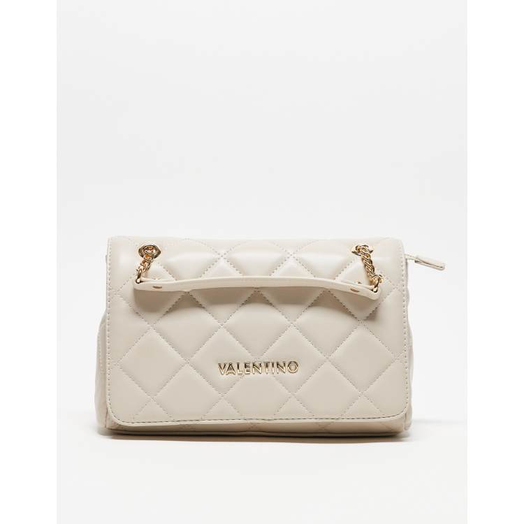 Valentino ocarina quilted flap bag in ecru | ASOS