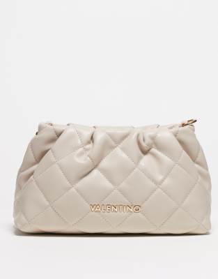 Valentino ocarina quilted pochette shoulder bag in ecru | ASOS