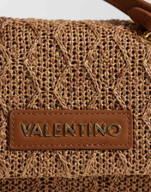 Valentino – Ocarina – Sommerliche Häkel-Schultertasche in Hellbraun mit Umschlagklappe  , 3 von 4