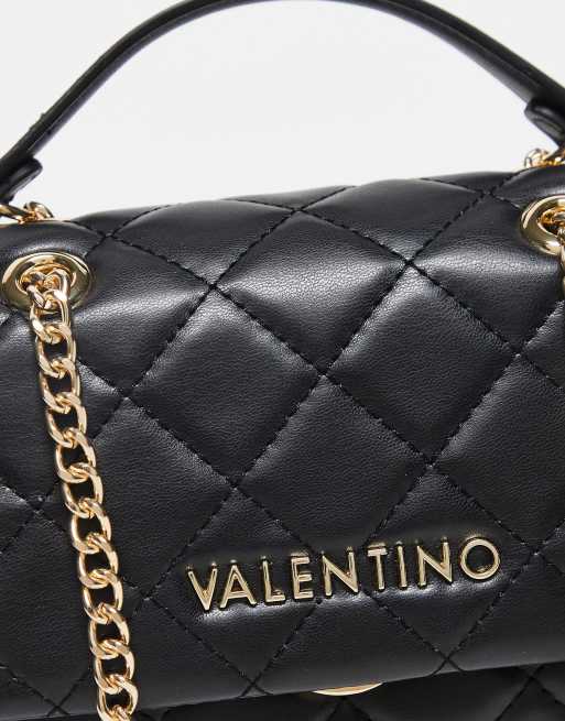 Valentino - Ocarina - Sort crossbody-taske med vatteringer og kæderem, 2 af 3