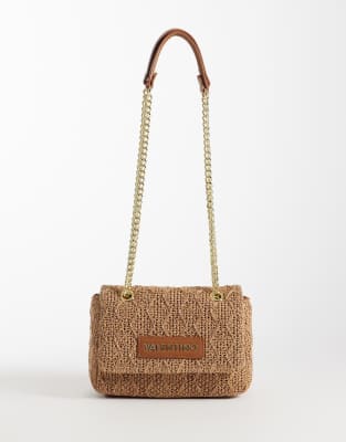 Valentino Ocarina summer crochet flap shoulder bag in tan | ASOS