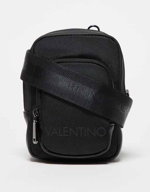 Valentino - Oceano - Borsa a tracolla nera con doppia tasca