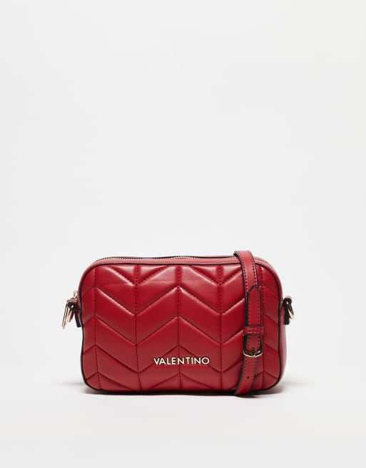 Valentino - Petal - Gewatteerde crossbody cameratas in rood