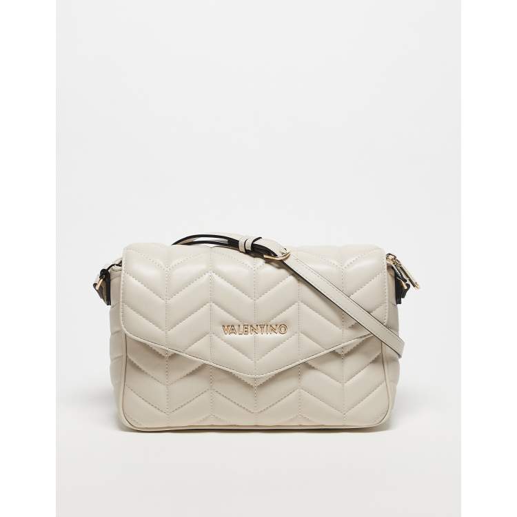 VALENTINO VLTN FELT CROSSBODY BAG★お早めに！ Valentino Garavani Vltn' Crossbody Bag In Nero/Bianco - 45