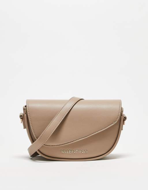 Valentino – Piper – Beige, asymmetrisk axelremsväska 