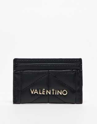 Valentino - Porte-cartes avec matelassage en pétales - Noir - view 1