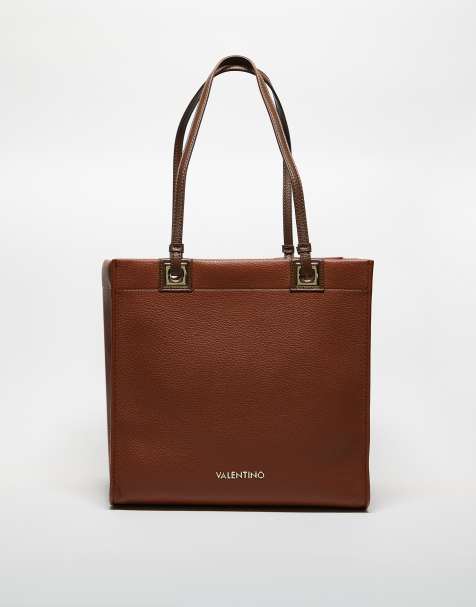 Valentino - Post Re - Tote schoudertas in bruin - view 1