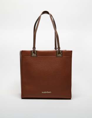 Valentino post re tote shoulder bag in tan-Brown