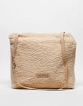 [Valentino Bags] Valentino Qube borg tote bag in cream-White No Size CREAM