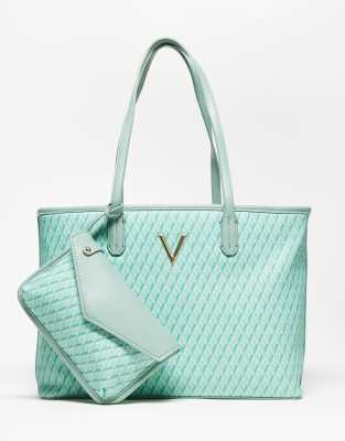 Valentino - Queen Re - Cabas à motif monogramme et logo - Vert
