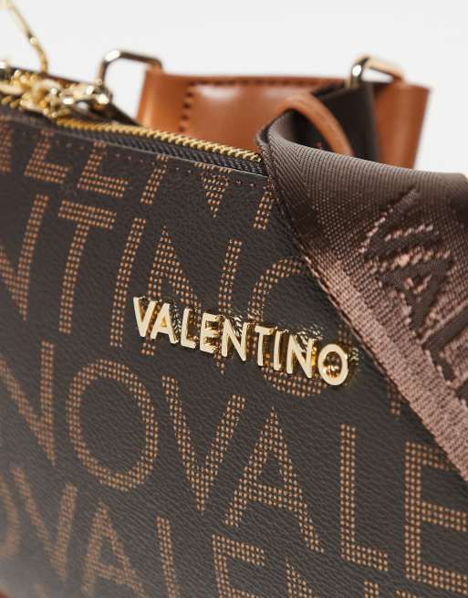 Valentino – Regina Re – Schultertasche in Braun mit Monogramm-Muster, 2 von 3