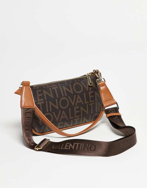 Valentino – Regina Re – Schultertasche in Braun mit Monogramm-Muster, 3 von 3
