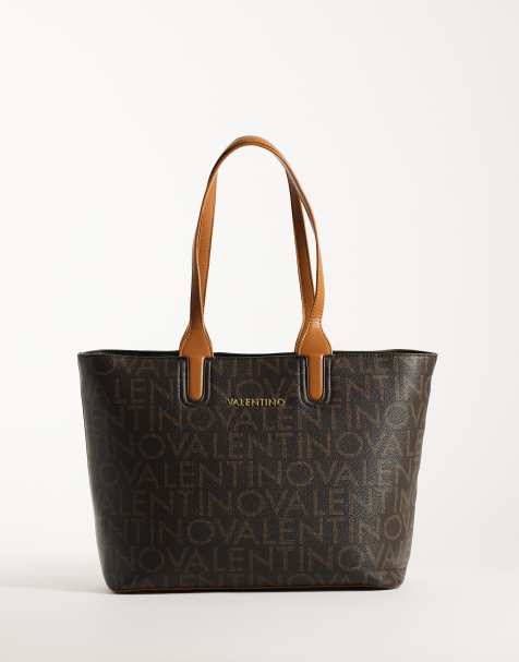 Valentino Regina Re shopping tote bag in brown monogram - view 1