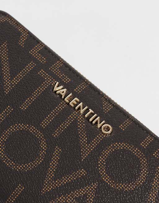 Valentino Reginare Geldbörse mit Rundum-Reißverschluss in braunem Monogramm-Print, 3 von 3