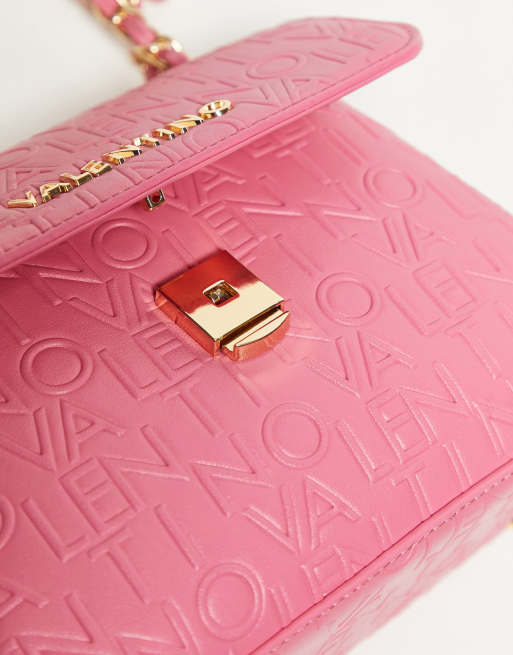 Valentino – Relax – Umhängetasche in Pink mit Prägung, 4 von 4