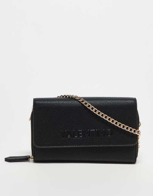 Valentino - Rised - Crossbody tas met kettinghengsel in zwart met cadeauverpakking