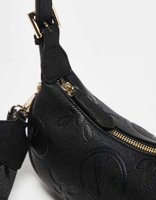 Valentino samba embossed logo shoulder bag with crossbody