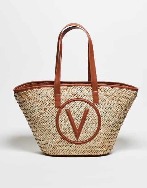 Valentino - Samuela - Maxi borsa in paglia color cuoio - view 1