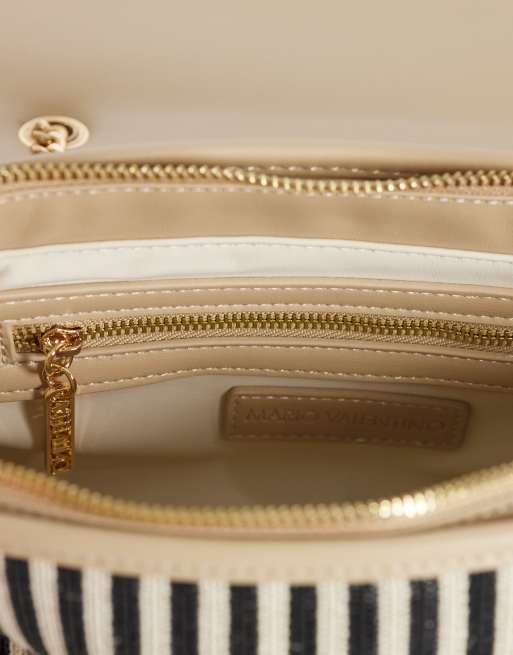 Valentino - Selene - Borsa da spalla nera e bianca a righe , 3 di 4