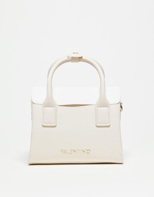 Valentino – Seychelles – Torebka crossbody w kolorze złamanej bieli z metalowym logo