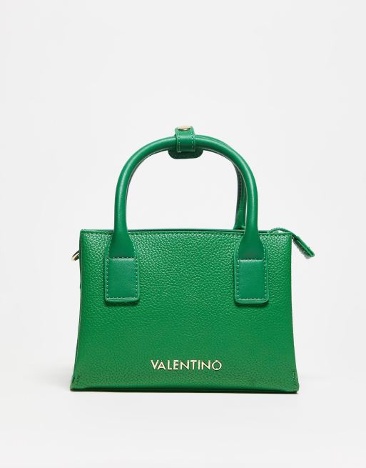 Valentino – Seychelles – Umhängetasche in Grün mit farblich abgestimmtem Metalllogo am Riemen