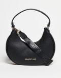 [Valentino] Valentino Shelby crescent shoulder bag with crossbody strap in black No Size BLACK