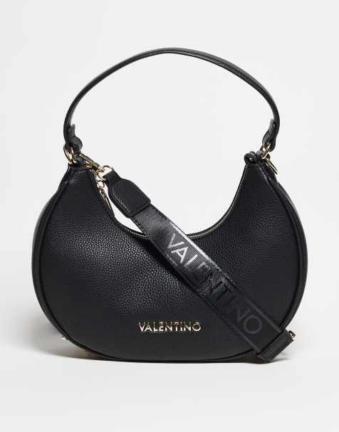 Valentino - Shelby - Sort halvmåneformet skuldertaske med crossbody-rem - view 1