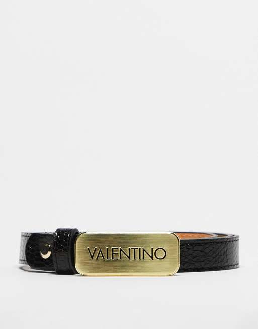 Valentino - Slay - Ceinture fine à logo - Noir , 2 de 3