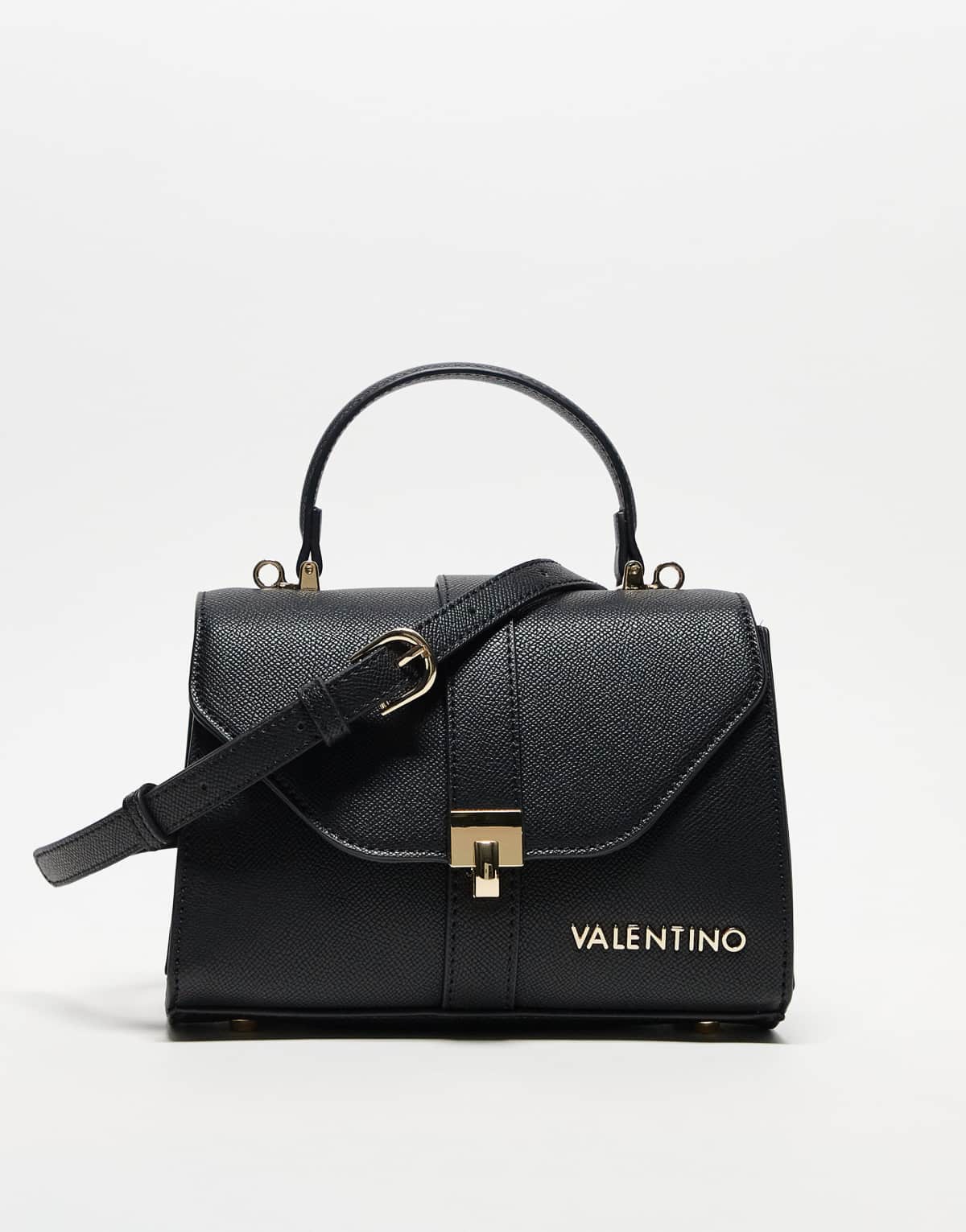 Valentino sobo buckle detail grab bag in black