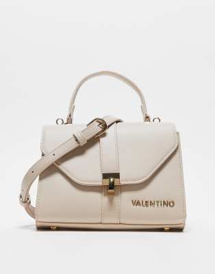 Valentino Bags Valentino sobo buckle detail grab bag in cream-White