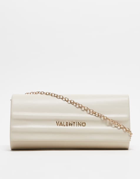 Valentino – Sofie – Kremowa kopertówka w minimalistycznym stylu z odpinanym łańcuszkiem - view 1