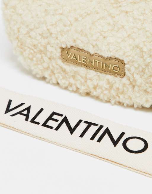 Valentino special camy borg shoulder bag with crossbody strap in beige, 2 of 4