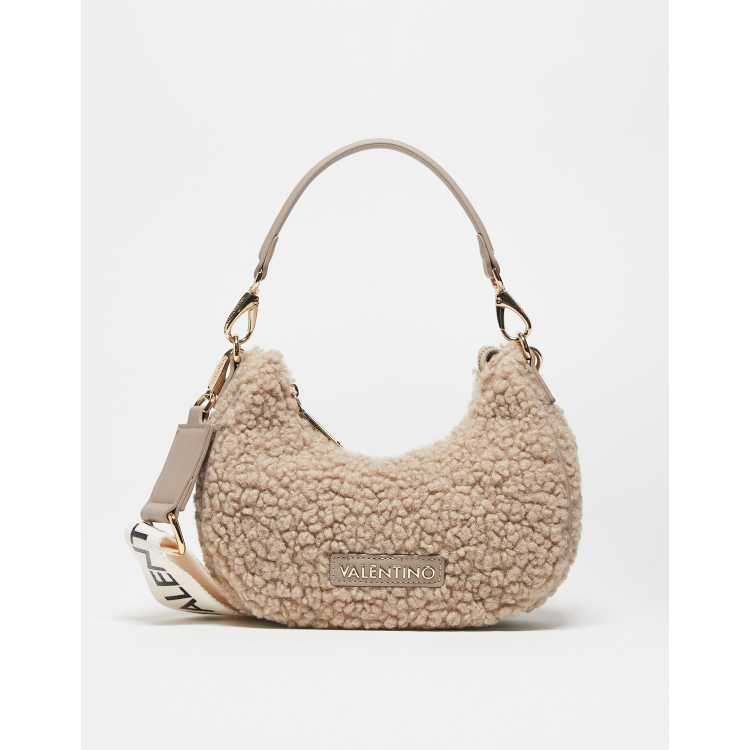 Valentino Special camy borg shoulder bag with detachable webbing