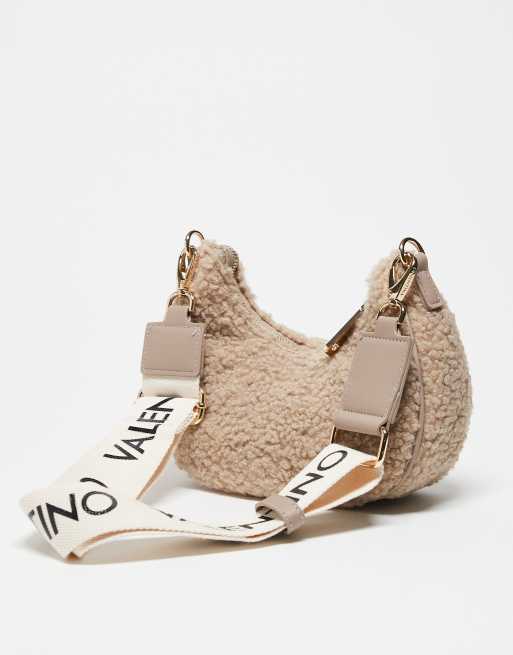 Valentino Special camy borg shoulder bag with detachable webbing