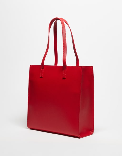 Valentino Special Syla logo tote bag in red - BURGUNDY, 3 of 3