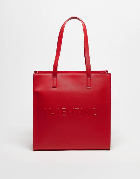 Valentino - Special Syla - Rød tote-taske med logoprint - view 1