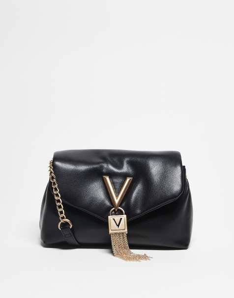 Valentino - Stella - Borsa a tracolla imbottita nera con patta - view 1