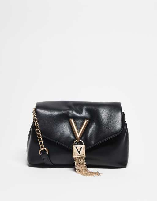 Valentino - Stella - Sort crossbody-taske med pudeflap 